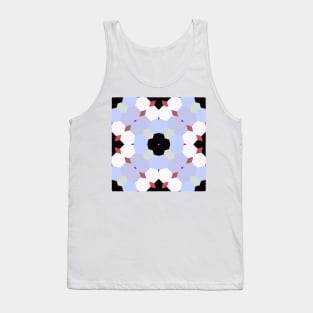 Cute Blue Flowers Floral Abstract Art Tank Top